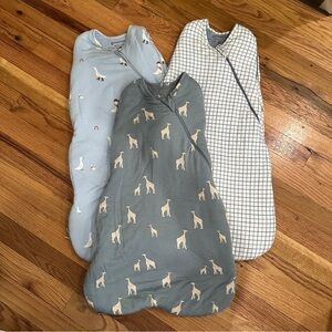 Gunamuna Pack of 3 Swaddle Sleep Sacks 0-3 months